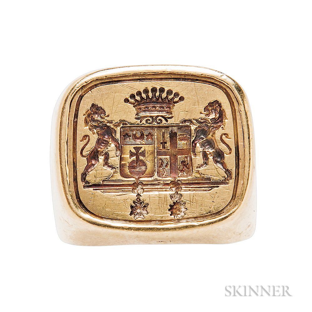 Appraisal: Large kt Gold Seal Ring Large kt Gold Seal Ring