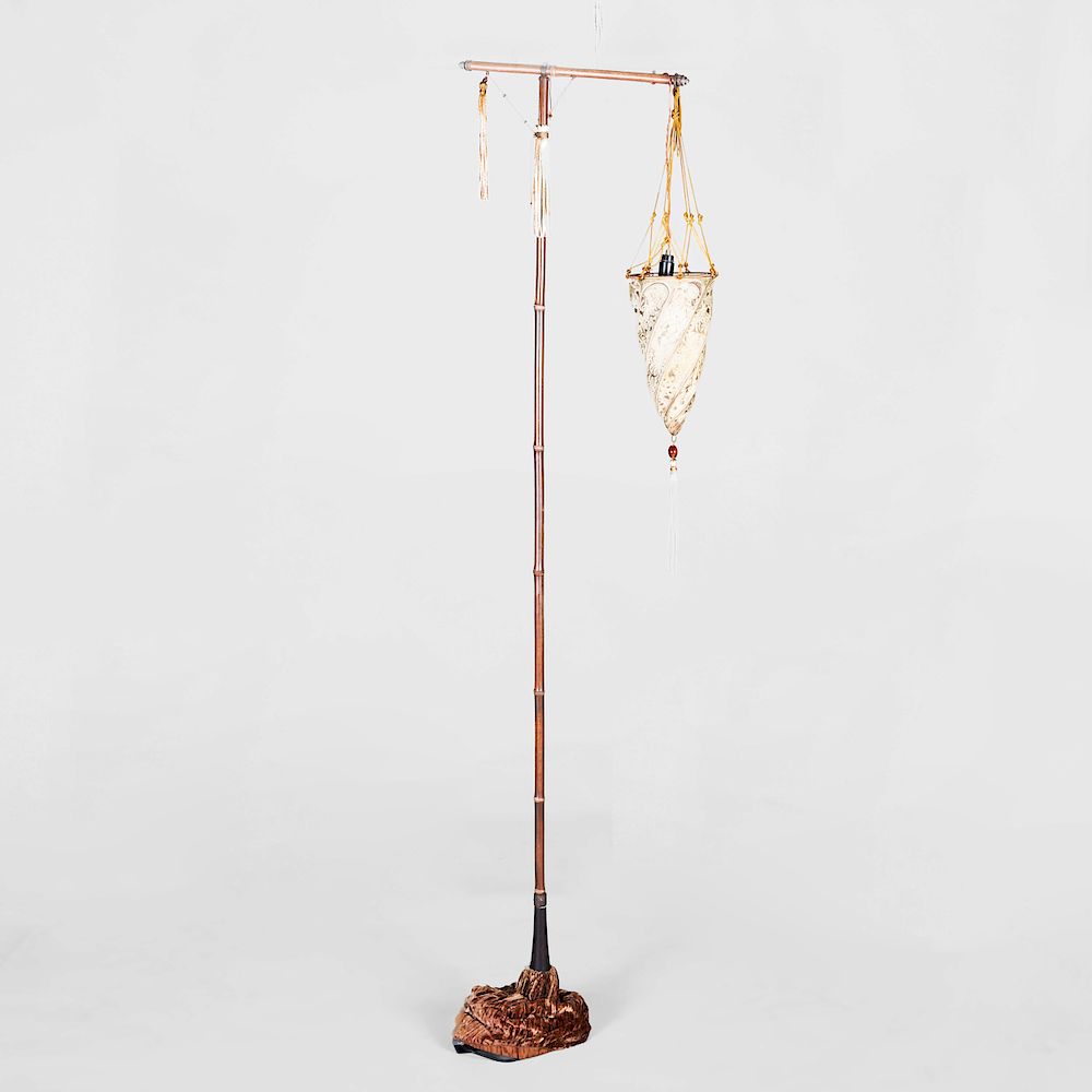 Appraisal: Fortuny Silk Shade Floor Lamp in high Property from the