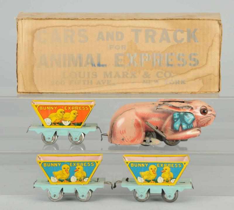 Appraisal: Tin Litho Marx Bunny Express Wind-Up Train Set American Working