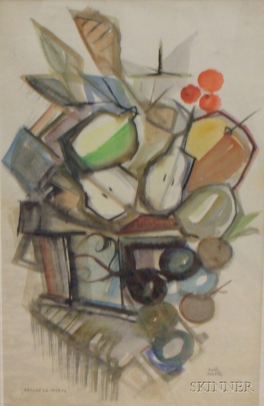 Appraisal: Framed th Century Latin American Watercolor Still Life signed Joao