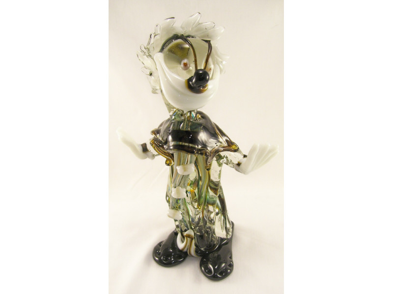 Appraisal: Murano Glass Clown Figure Handmade clown figure with large white