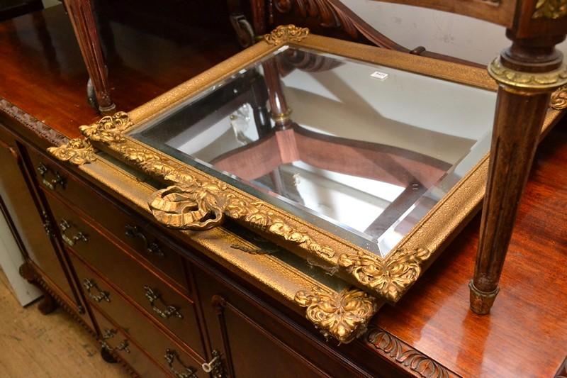 Appraisal: A PAIR OF GILT MIRRORS A PAIR OF GILT MIRRORS