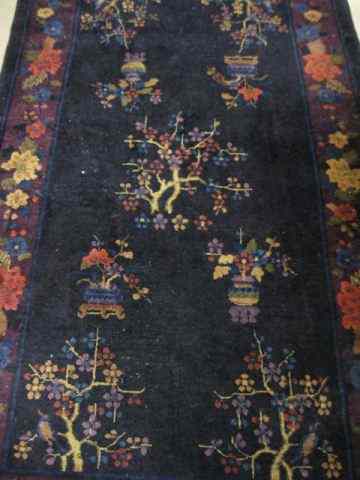 Appraisal: Chinese Handmade Rug Nichols type Art Deco period symbols bats