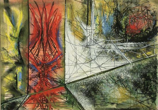 Appraisal: Jimmy Ernst American - Is the Storm Over Signed Jimmy