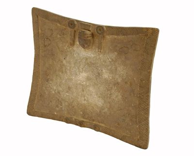 Appraisal: A Yoruba divination platter of rectangular waisted form having incised