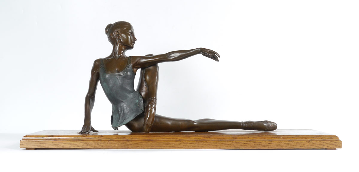 Appraisal: LARGE BALLERINA BRONZE AFTER VILLAREAL Large Bronze Depicts Female Ballerina