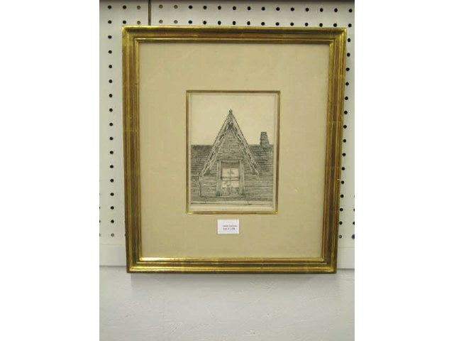 Appraisal: David Holmes Etching St Lawrence Gable of