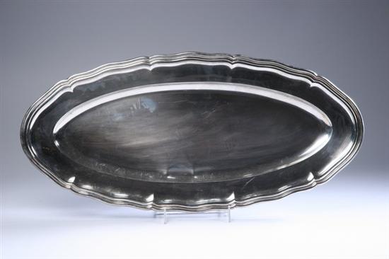 Appraisal: CONTINENTAL SILVER FISH PLATTER touchmark With stepped flaring serpentine border