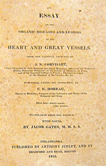 Appraisal: vols Medicine - Cardiology C Corvisart des Marets J N