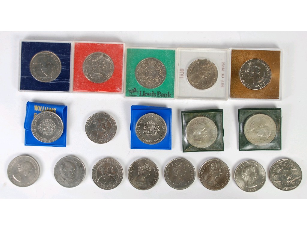 Appraisal: TWENTY ELIZABETH II CROWN COINS various dates