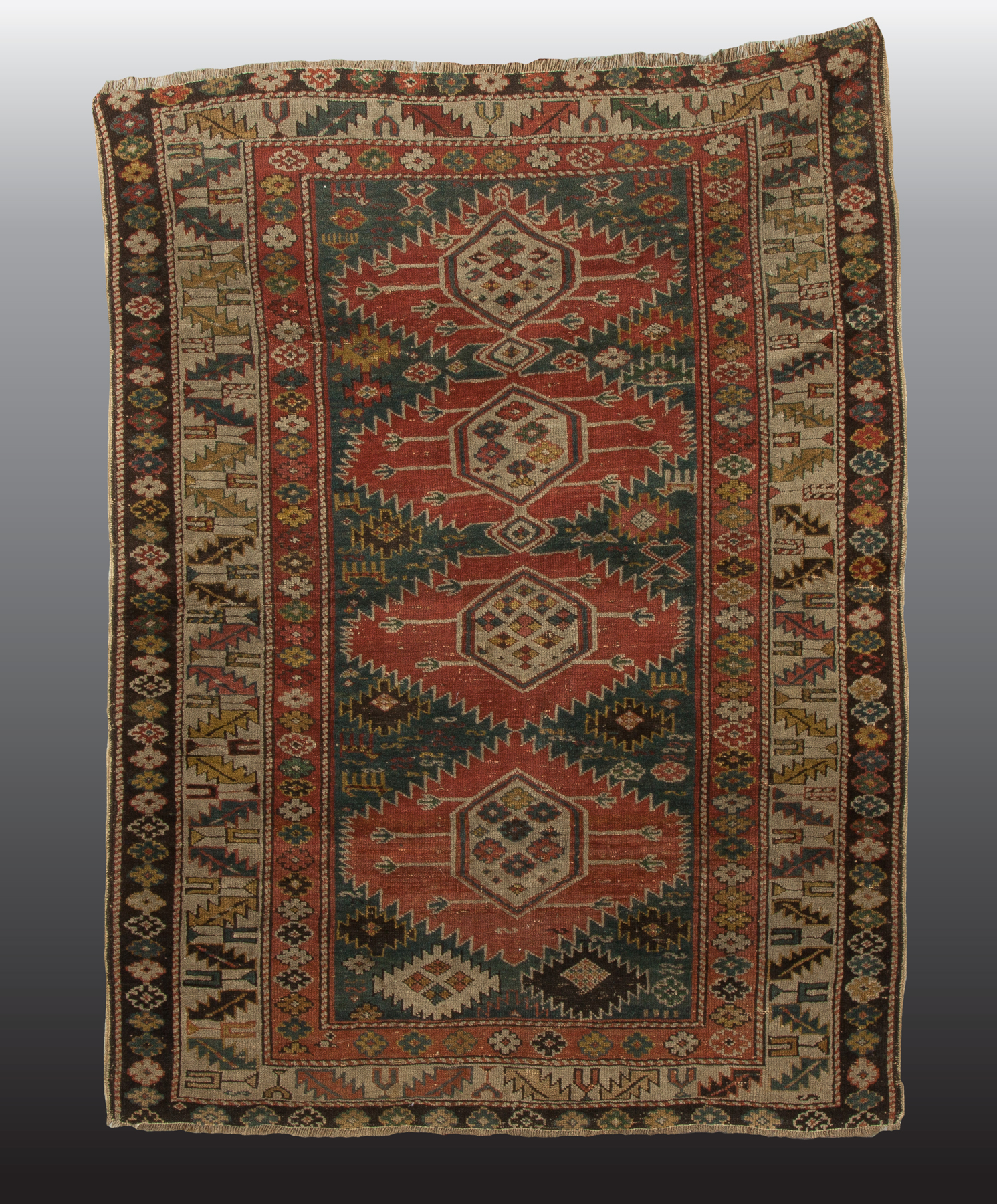 Appraisal: Caucasian Rug Late th early th cent