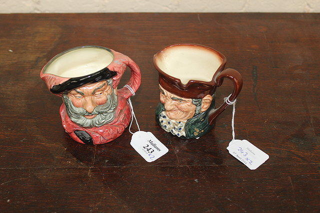 Appraisal: TWO ROYAL DOULTON CHARACTER JUGS 'Falstaff' and 'Old Charlie' high