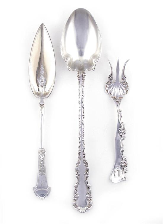 Appraisal: American sterling serving pieces Shiebler Gorham Whiting late th century