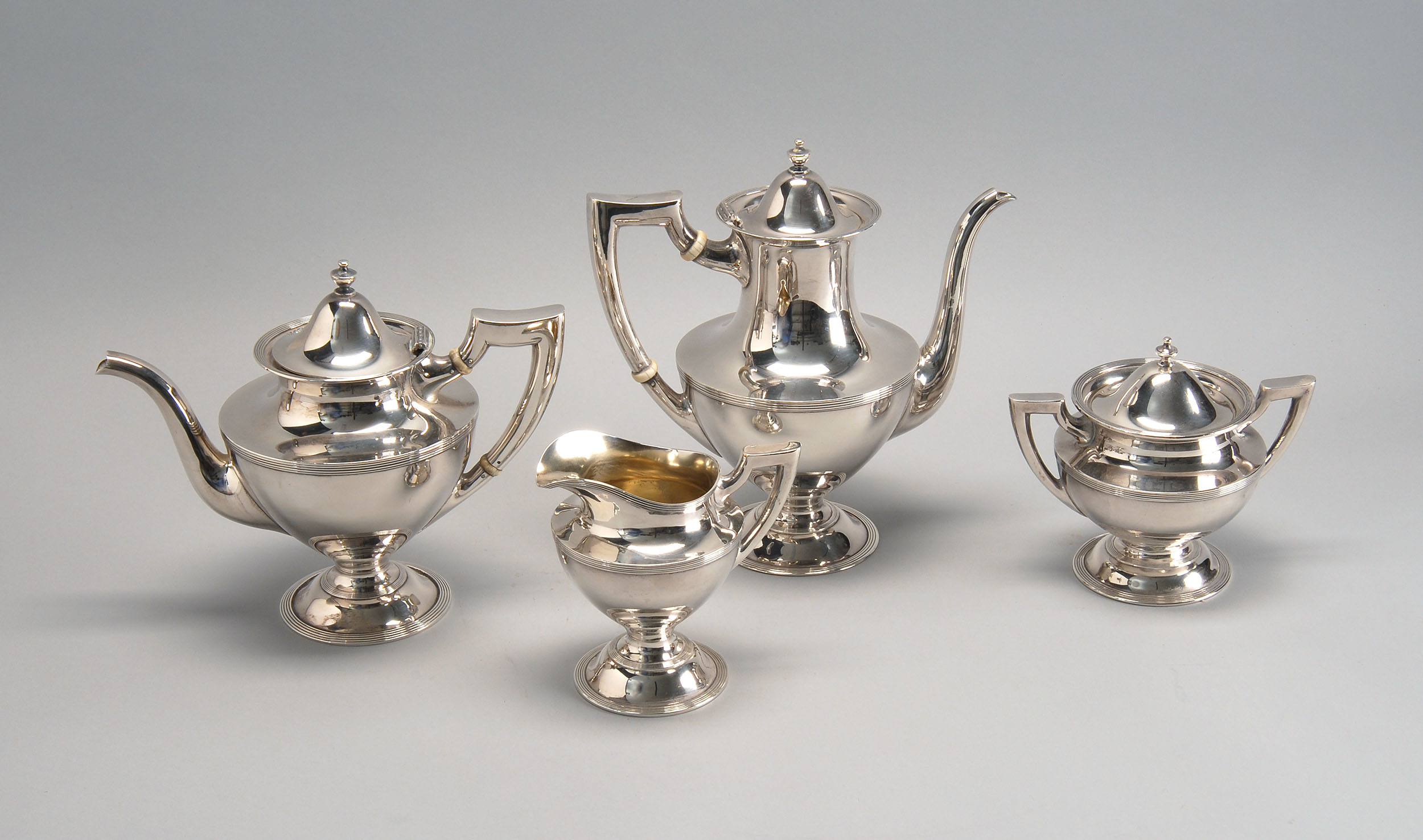 Appraisal: STERLING SILVER FOUR-PIECE COFFEE SET BY NEWBURYPORT SILVER CO OF