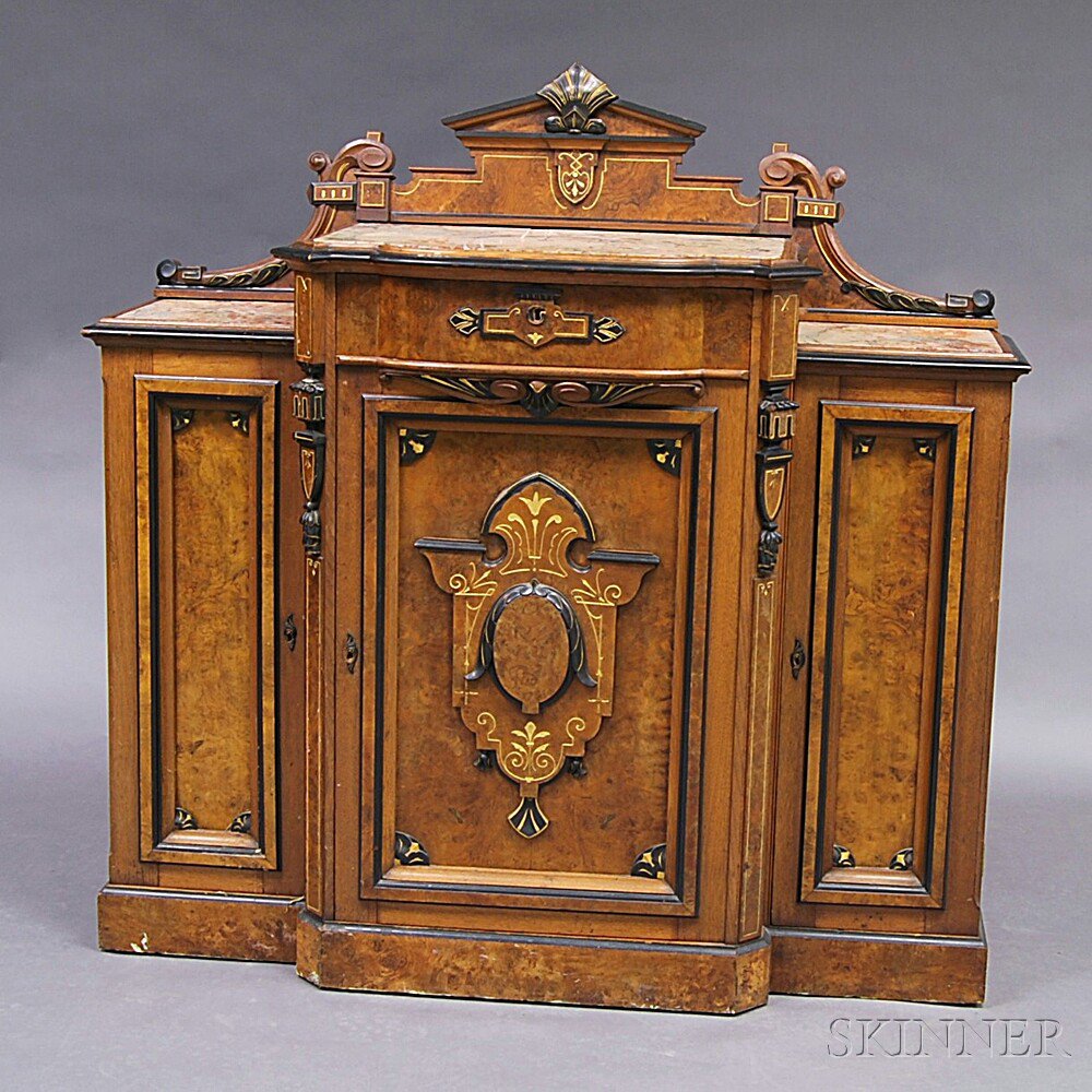 Appraisal: Renaissance Revival Walnut Marble-top Sideboard probably New York late th