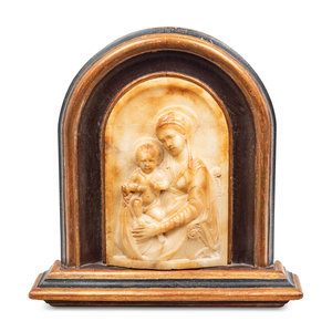 Appraisal: An Italian Alabaster Plaque th Century Height x width inches