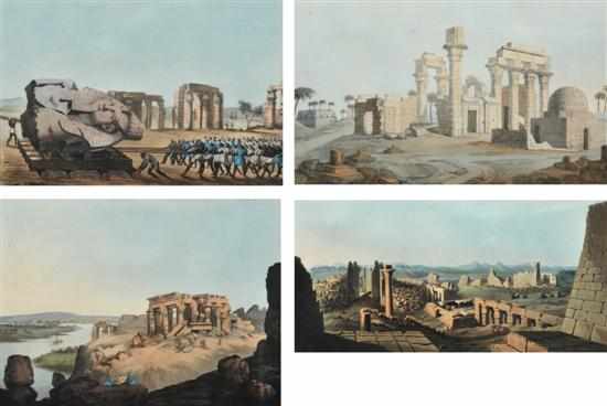 Appraisal: Giovanni Battista Belzoni Italian - Four Views of Ancient Ruins