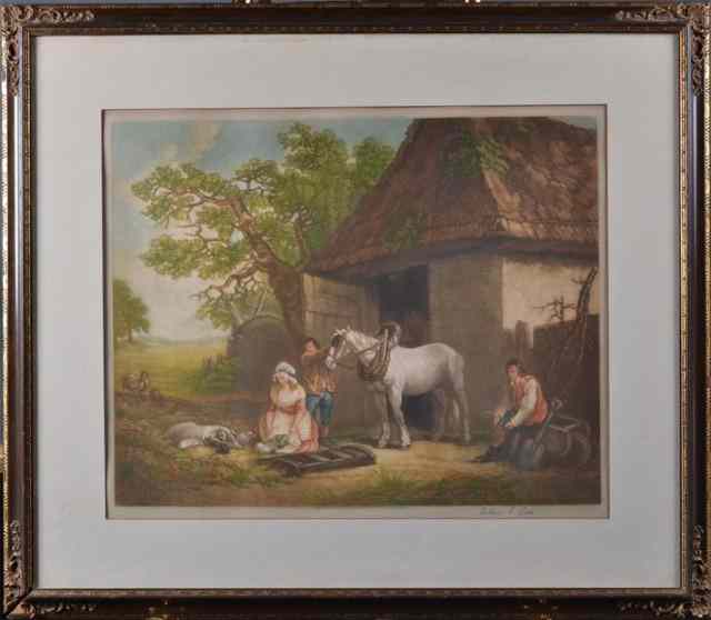 Appraisal: Arthur L Cox Antique Lithograph in Colors on PapeDepicting a