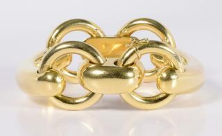 Appraisal: K Heavy Buckle Bracelet grams K yellow gold bracelet constructed