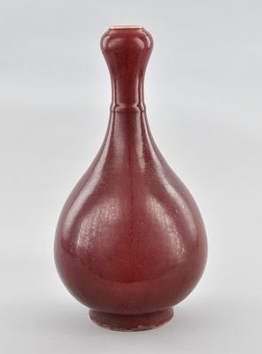 Appraisal: A Monumental Oxblood Vase ca Ching Dynasty Chinese vase with