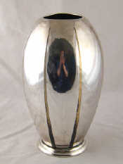 Appraisal: WMF A large Ikora silver plated bomb vase the polished