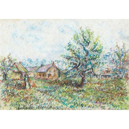 Appraisal: Paul Emile Pissarro French - Farm Buildings in Summer Estimate