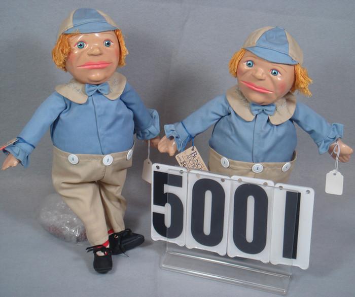 Appraisal: Tweedle Dee Tweedle Dum Dolls inches tall Excellent condition all