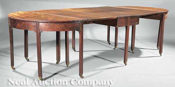 Appraisal: A George III Carved Mahogany Banquet Dining Table late th