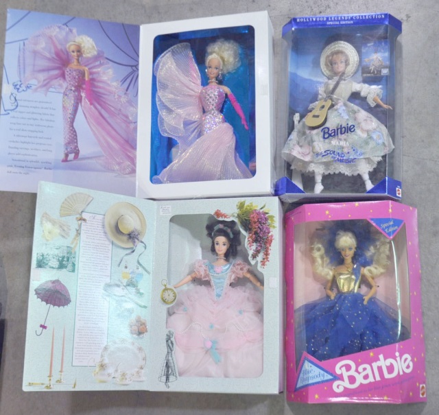 Appraisal: Four Collectible BarbiesBy Mattel Including Evening Extravaganza by Kitty Perkins