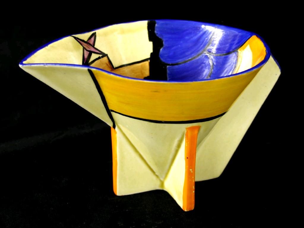 Appraisal: Clarice Cliff 'Sunray' conical footed milk jug high