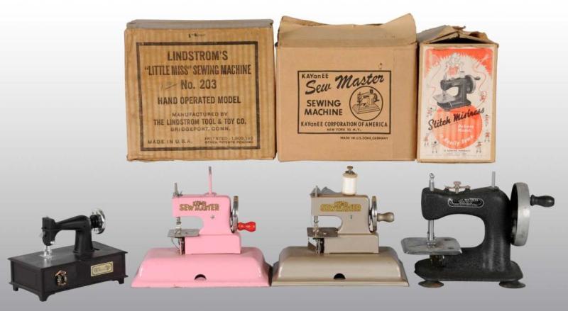 Appraisal: Lot of Small Child's Toy Sewing Machines Description Includes three