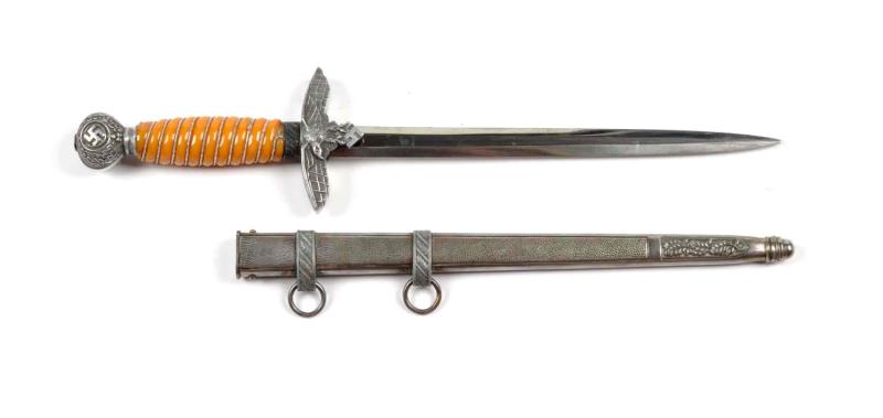 Appraisal: Second Mod Luftwaffe Dagger by FW Holler Solinge Nice orange