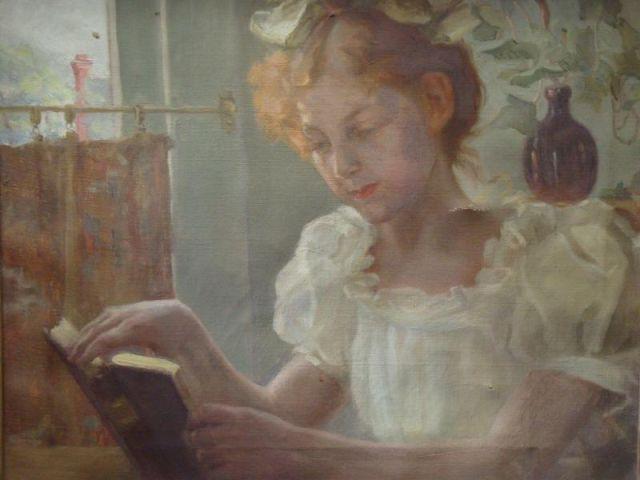 Appraisal: EILERS Emma O C of Girl in White Reading a