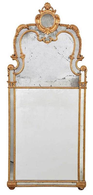 Appraisal: Venetian Baroque Style Gilt Mirror Framed Mirror Italian th century