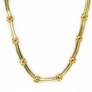 Appraisal: Vintage Tiffany Co Karat Yellow Gold Knot Necklace Signed Very