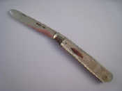 Appraisal: A silver fruit knife with engraved m o p guards