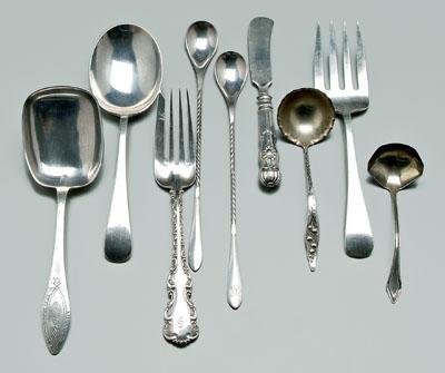 Appraisal: Ten pieces sterling flatware Whiting Louis XV serving fork three-piece