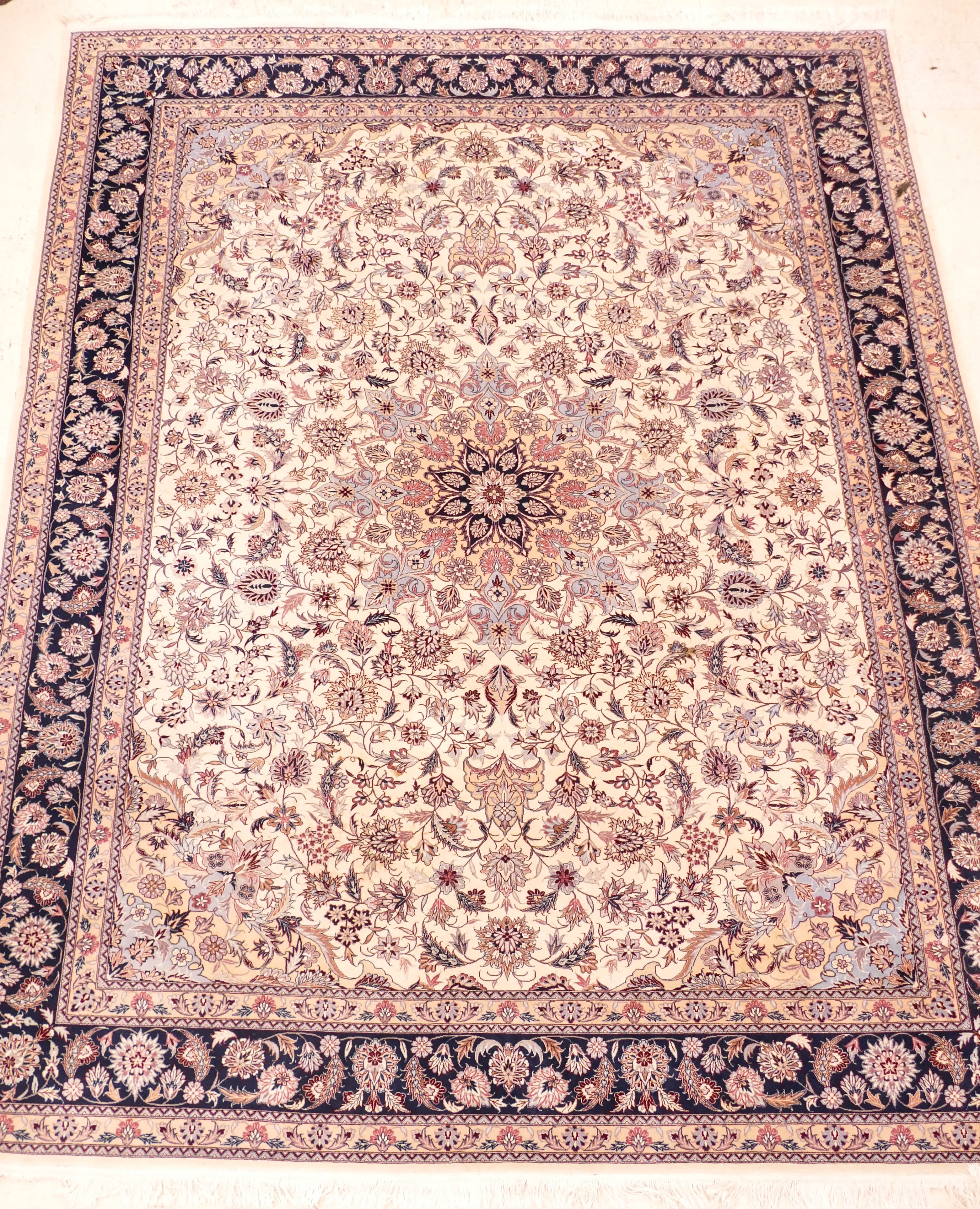 Appraisal: Fine Persian Floral Oriental Room Size Rug 'x ' Ivory