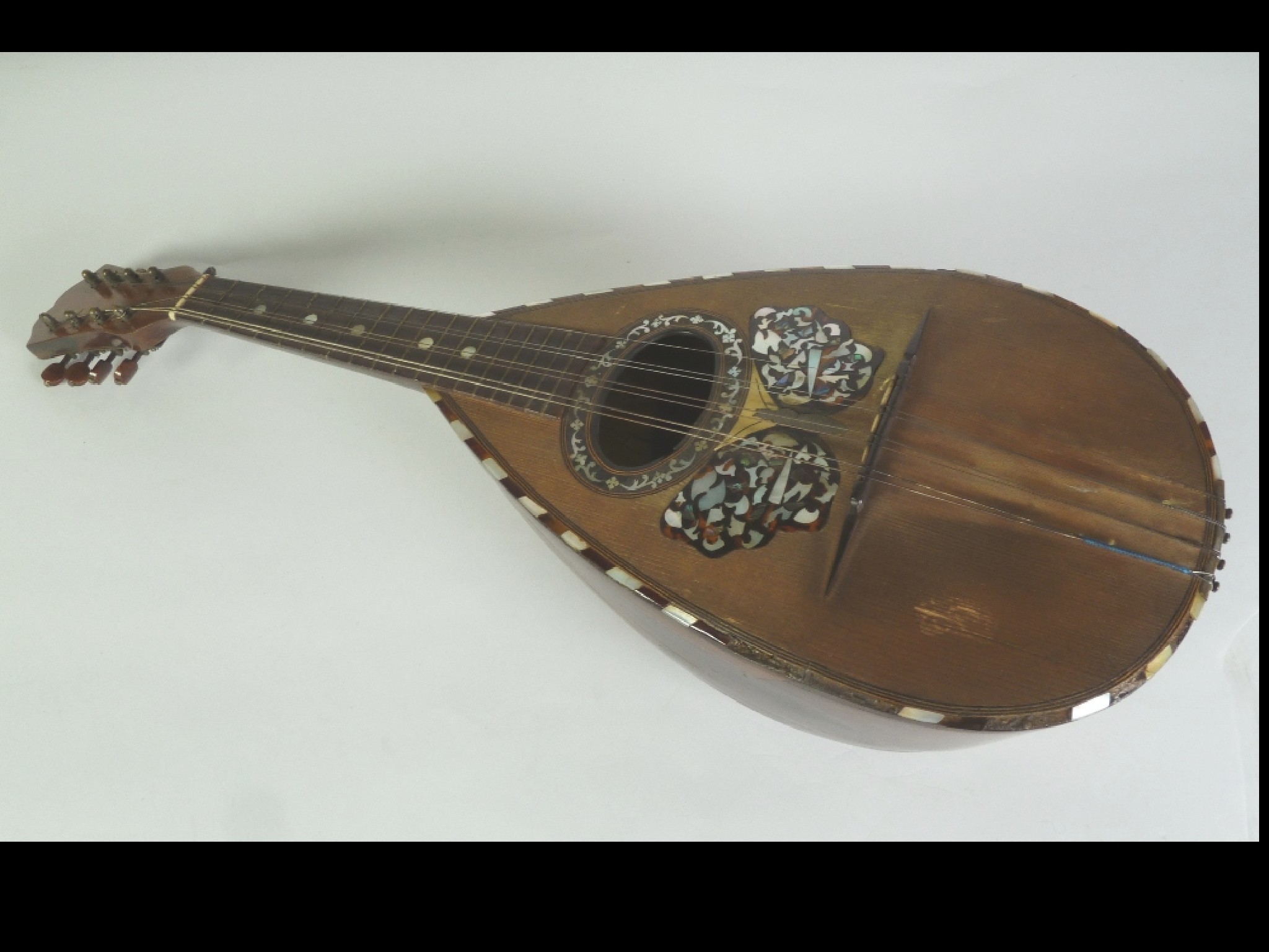 Appraisal: A NEOPOLITAN ROSEWOOD BOWL BACKED MANDOLIN BY F FERRARI CO