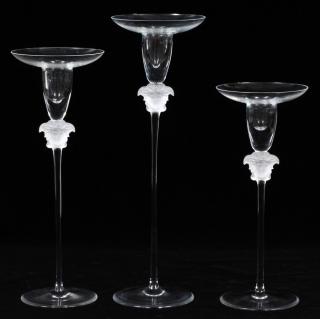 Appraisal: GIANNI VERSACE FOR ROSENTHAL CRYSTAL CANDLESTICKS GIANNI VERSACE FOR ROSENTHAL