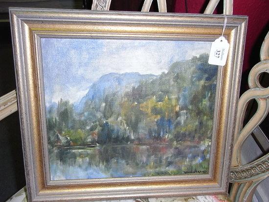 Appraisal: VIVIEN BROMLEY Contemporary 'Yew Tree Tarn' signed lower right titled