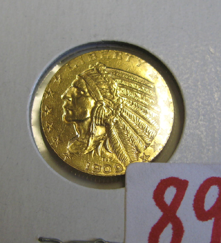 Appraisal: U S FIVE DOLLAR GOLD COIN Indian head type -P