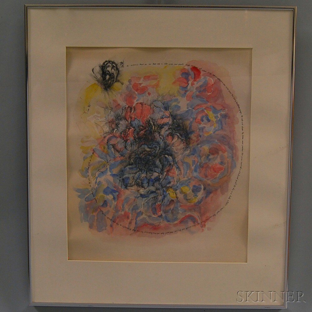 Appraisal: Arnold Bittleman American - Untitled Abstraction Signed in black ink