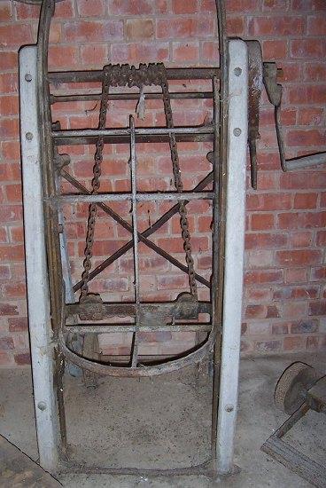 Appraisal: A hand operated sack truck with chain lift mechanism