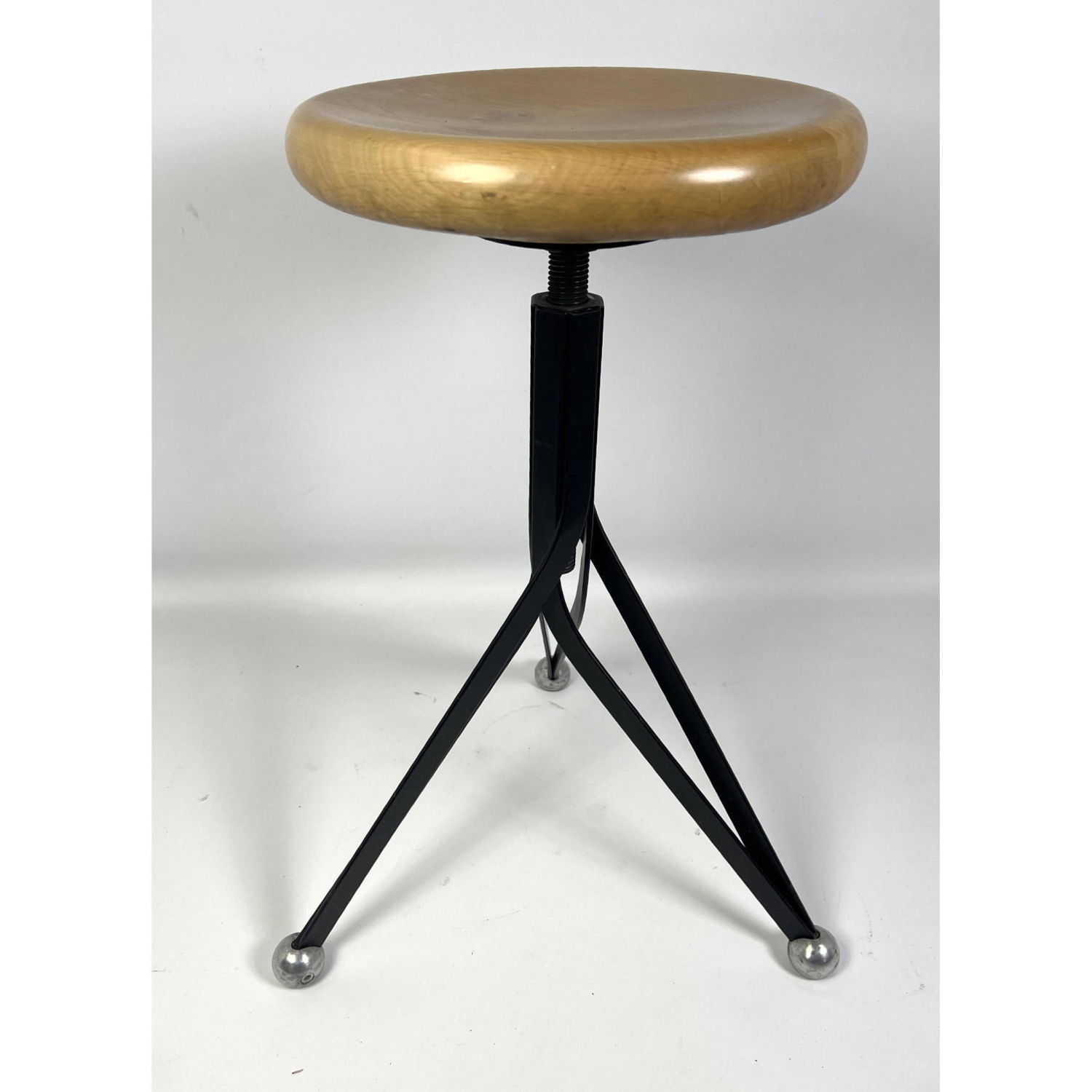 Appraisal: Ron Arad Anonimus Stool Zeus Italy enameled steel maple aluminum