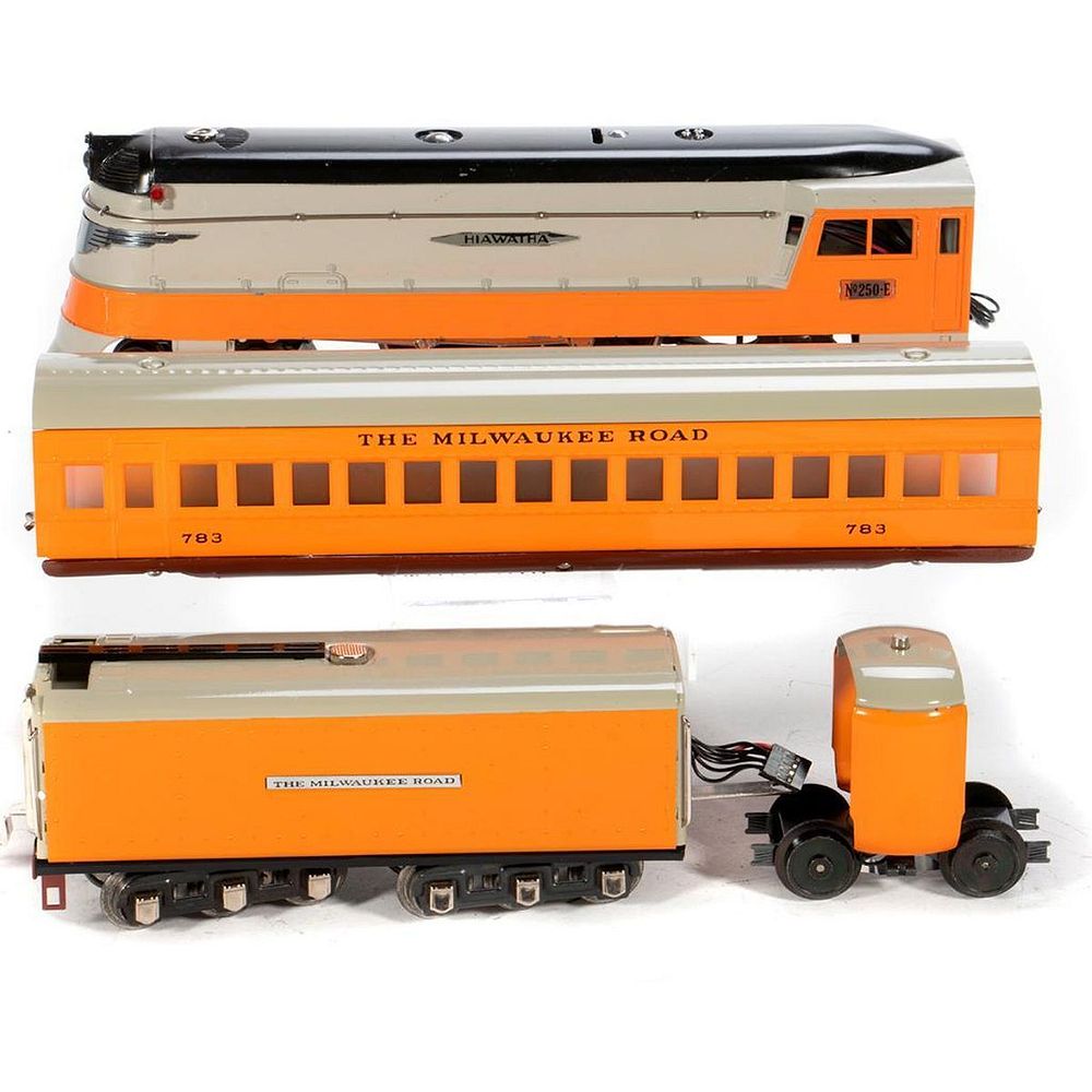 Appraisal: O Gauge Pride Lines Hiawatha -E Locomotive Tender Coach Vestibule