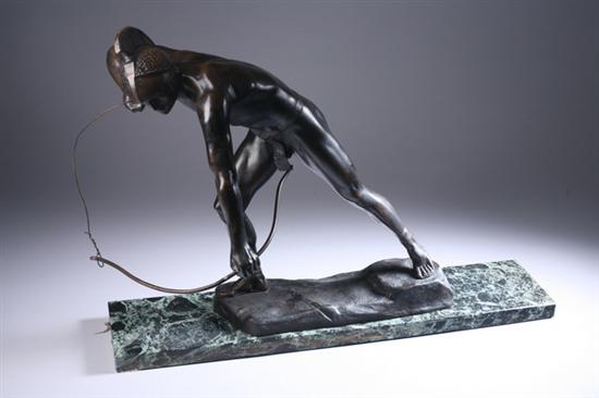 Appraisal: OTTO SCHMIDT-HOFER German b THE ARCHER signed on base Bronze