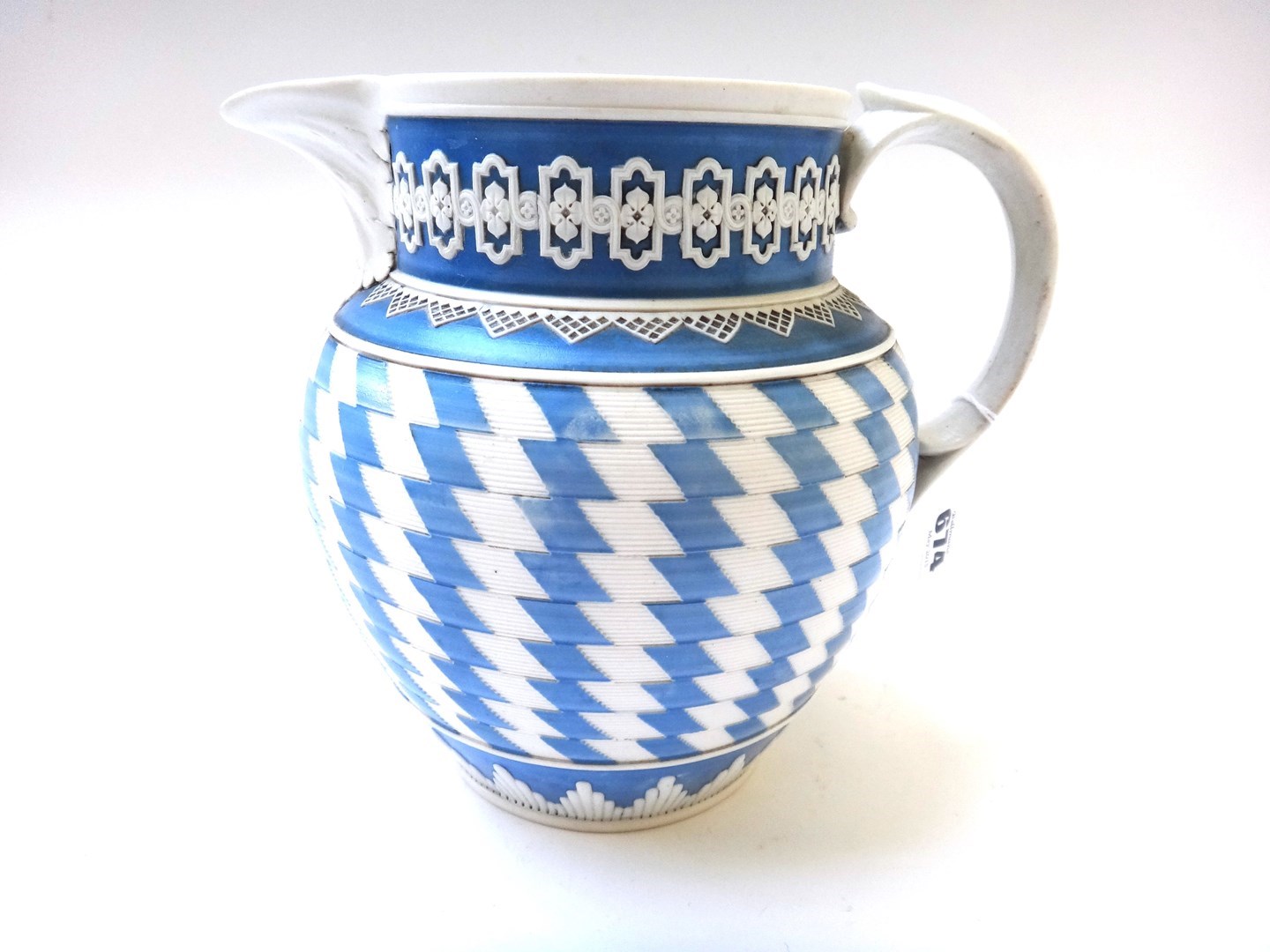 Appraisal: A Spode feldspathic stoneware blue and white jug early th