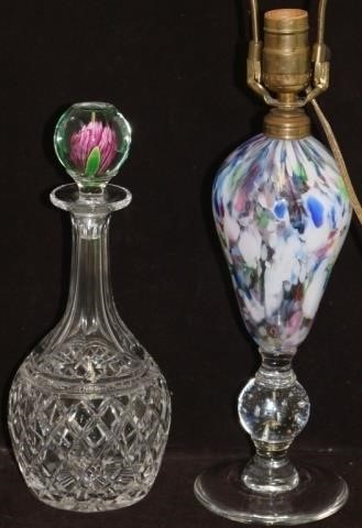 Appraisal: PIECES OF TH C PAIRPOINT GLASS TO INCLUDE DECANTER WITH