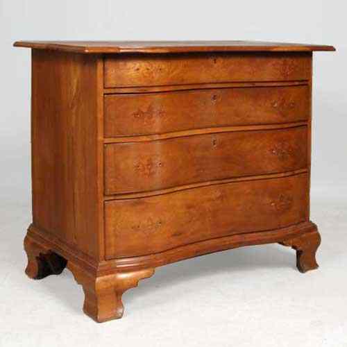 Appraisal: An American Chippendale Cherry Diminutive Chest circa having a molded